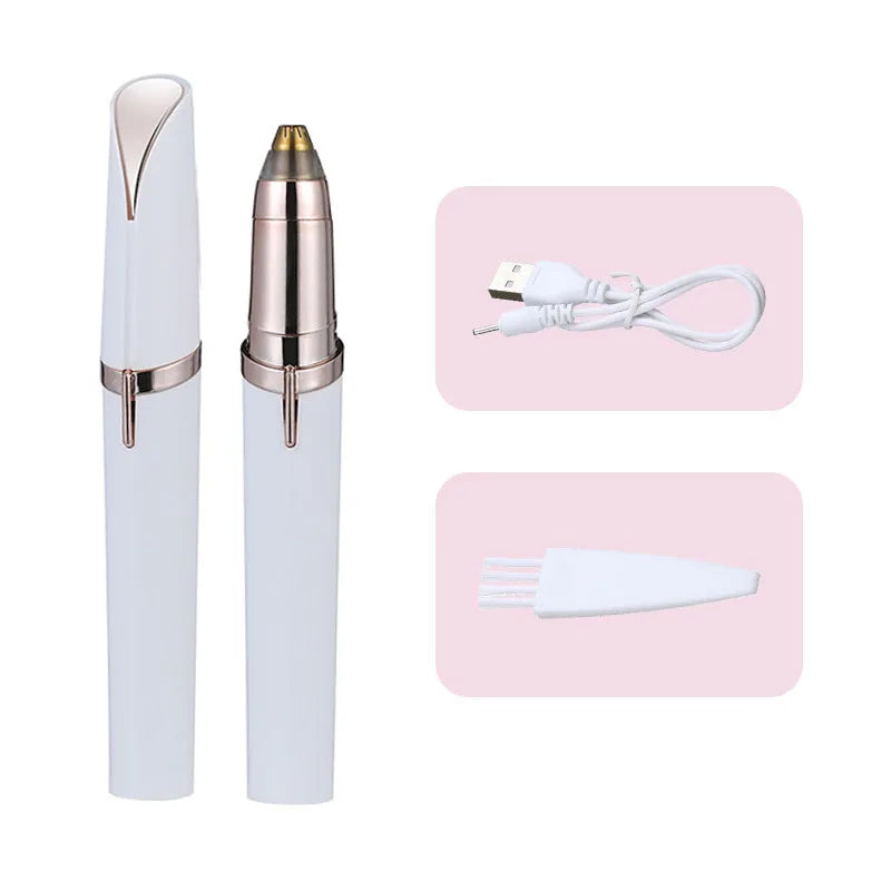 Aparador de sobrancelha elétrico para mulheres, Eye Brow Shaper, lápis, removedor de pêlos faciais, barbeadores automáticos de sobrancelha, Pockknife