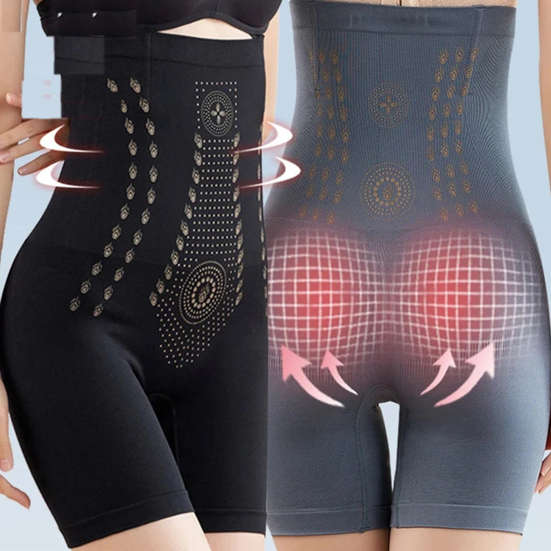 Calcinha Emagrecedora de Cintura Alta para Mulheres, Calção Controle Barriga, Roupa Interior Pós-parto, Cueca Boxer Lift Butt, Body Shaper