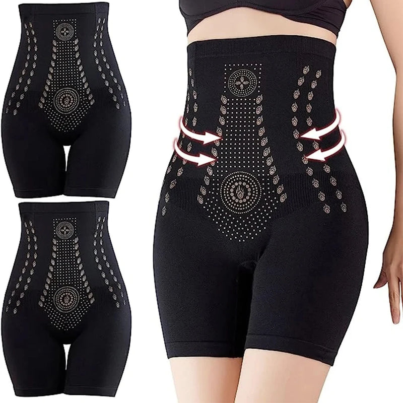 Calcinha Emagrecedora de Cintura Alta para Mulheres, Calção Controle Barriga, Roupa Interior Pós-parto, Cueca Boxer Lift Butt, Body Shaper