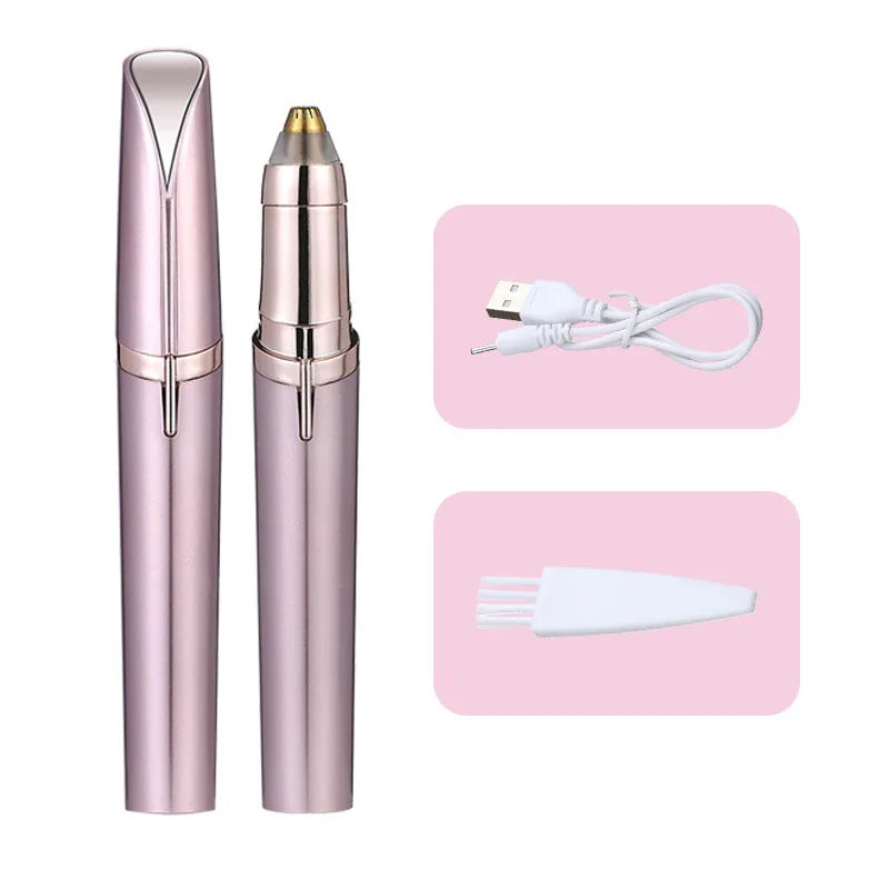 Aparador de sobrancelha elétrico para mulheres, Eye Brow Shaper, lápis, removedor de pêlos faciais, barbeadores automáticos de sobrancelha, Pockknife