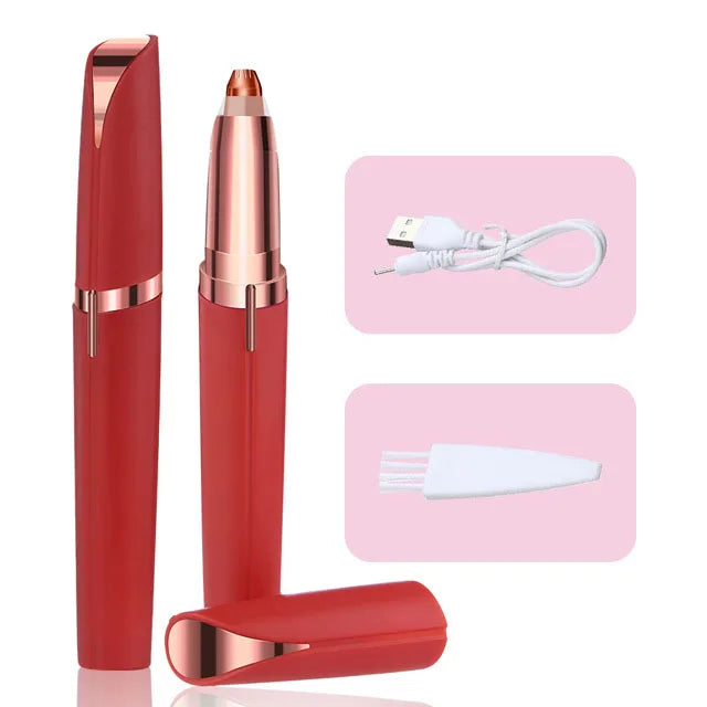 Aparador de sobrancelha elétrico para mulheres, Eye Brow Shaper, lápis, removedor de pêlos faciais, barbeadores automáticos de sobrancelha, Pockknife