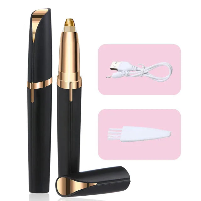 Aparador de sobrancelha elétrico para mulheres, Eye Brow Shaper, lápis, removedor de pêlos faciais, barbeadores automáticos de sobrancelha, Pockknife