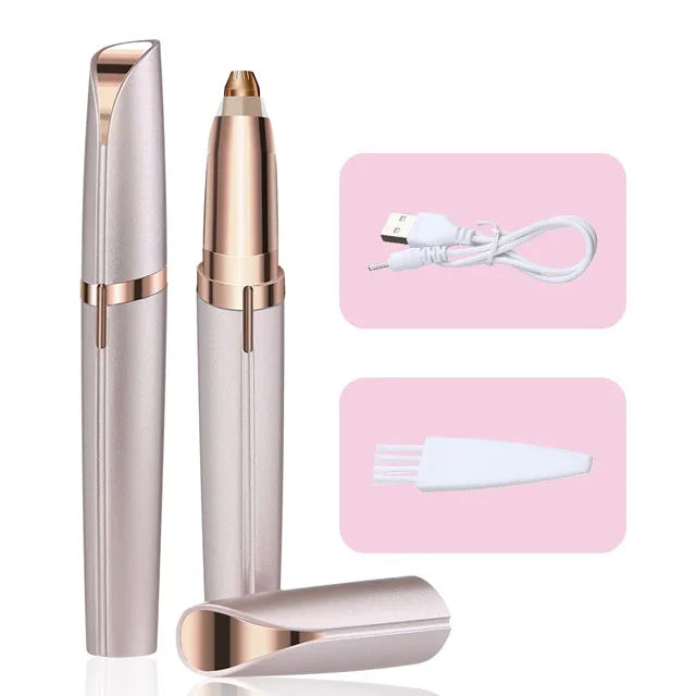 Aparador de sobrancelha elétrico para mulheres, Eye Brow Shaper, lápis, removedor de pêlos faciais, barbeadores automáticos de sobrancelha, Pockknife