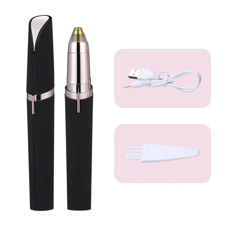 Aparador de sobrancelha elétrico para mulheres, Eye Brow Shaper, lápis, removedor de pêlos faciais, barbeadores automáticos de sobrancelha, Pockknife