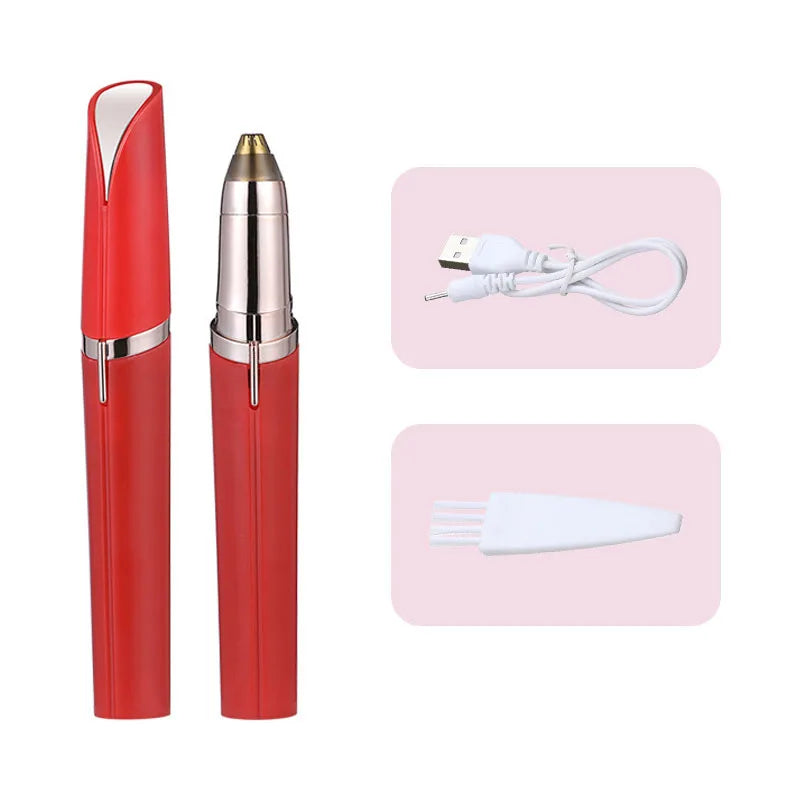 Aparador de sobrancelha elétrico para mulheres, Eye Brow Shaper, lápis, removedor de pêlos faciais, barbeadores automáticos de sobrancelha, Pockknife