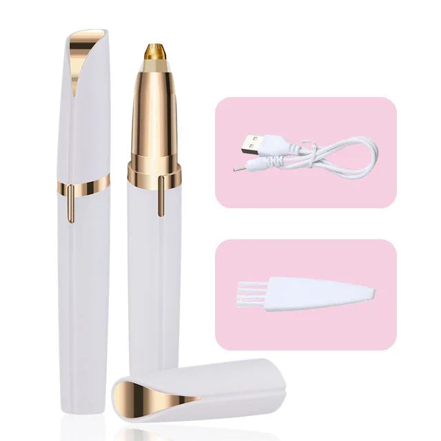 Aparador de sobrancelha elétrico para mulheres, Eye Brow Shaper, lápis, removedor de pêlos faciais, barbeadores automáticos de sobrancelha, Pockknife